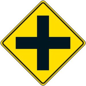 Rambu Peringatan Reflective Warning Signs 4 Way Traffic